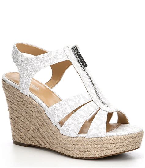 wedge michael kors sneakers women|Michael Kors white wedge sandals.